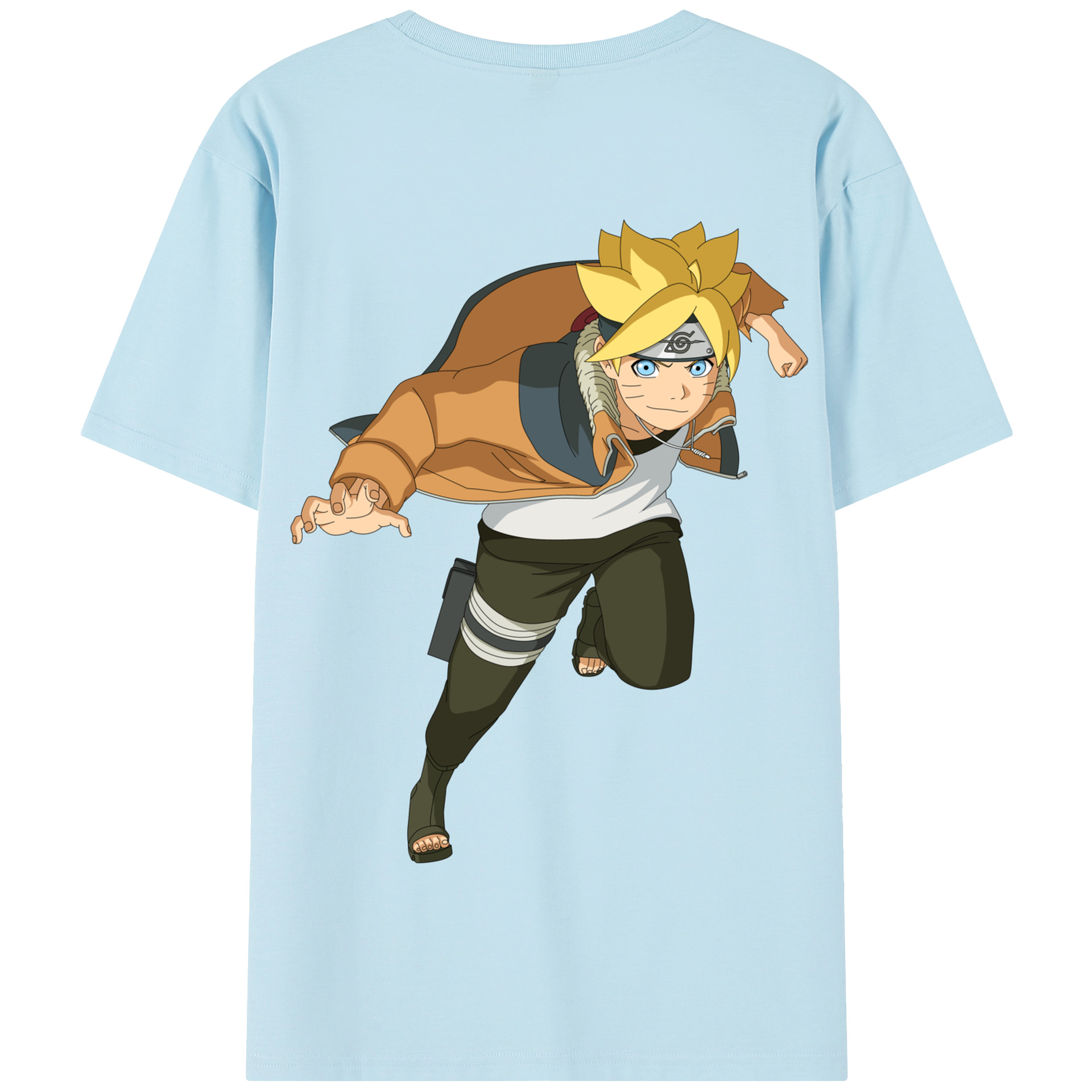 （画像用） NARUTO -ナルト- うずまき ナルト Uzumaki Naruto 綿100％半袖Tシャツ（背面プリント）